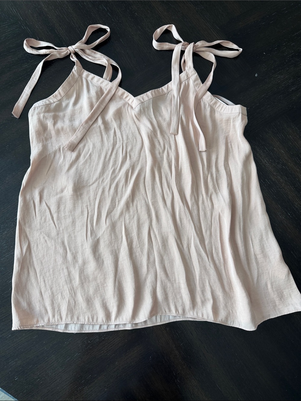 Naked Zebra Pale Pink Tie-Shoulder Cami
